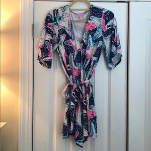 Lilly Pulitzer tie wrap romper